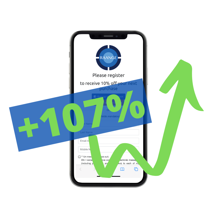 Raange | 107% growth in in store registrations with text to join